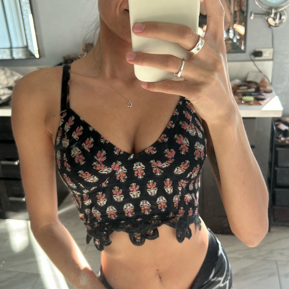 Free People bohemian crop tank top